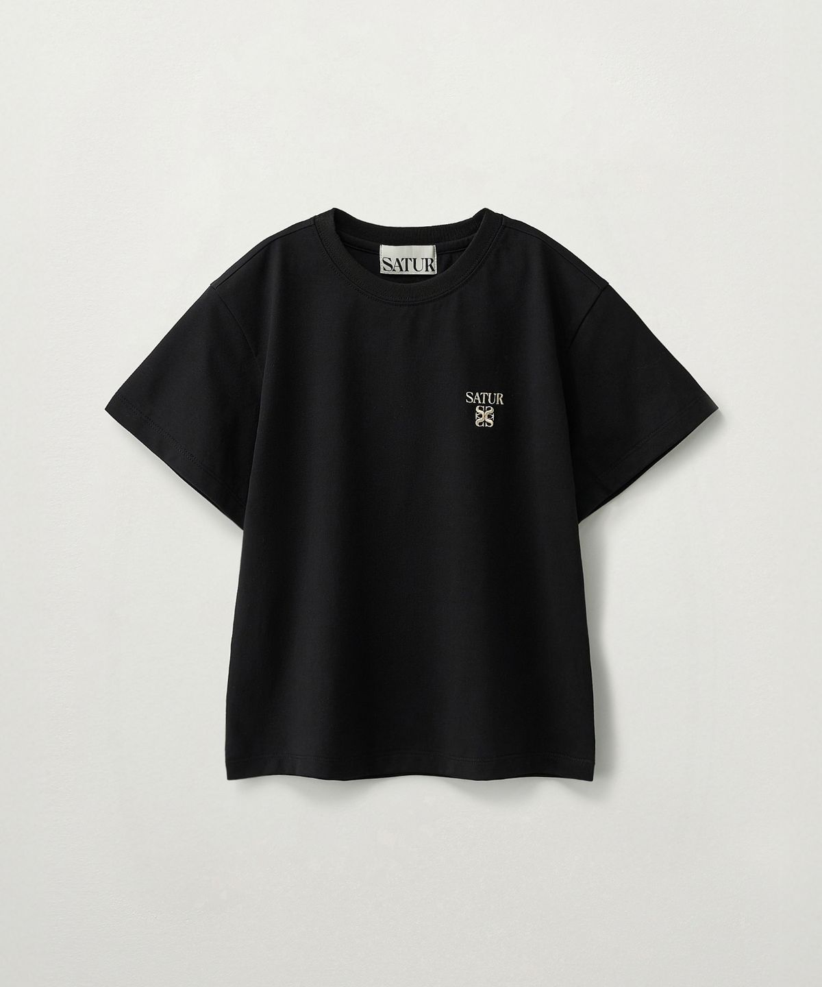 세터 키즈(SATUR KIDS) (K) 수피마 베이직 크루넥 반팔 티셔츠 블랙