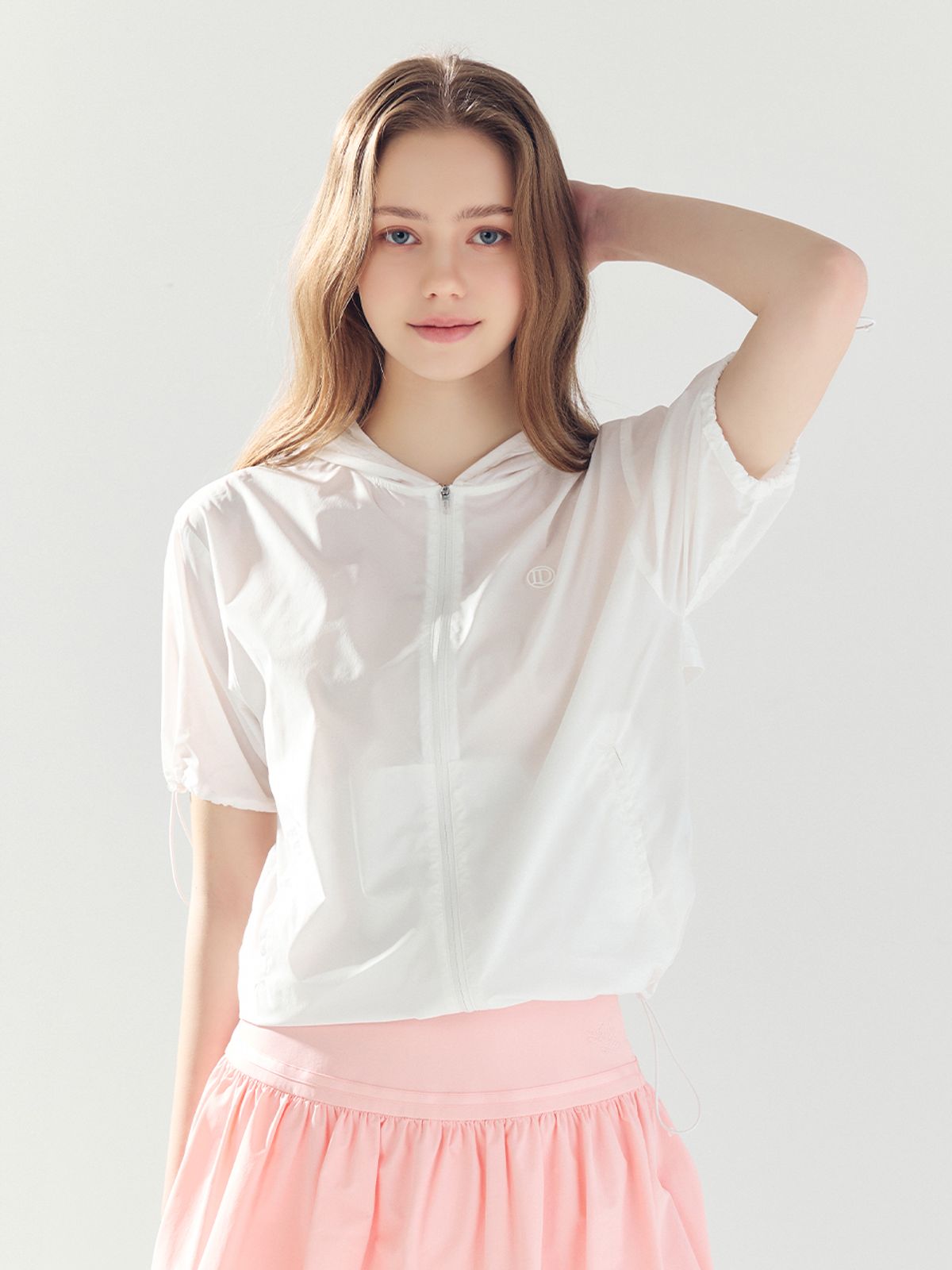 로드로아르(LORDLOAR) 초경량 후드 집업 아노락 WHITE