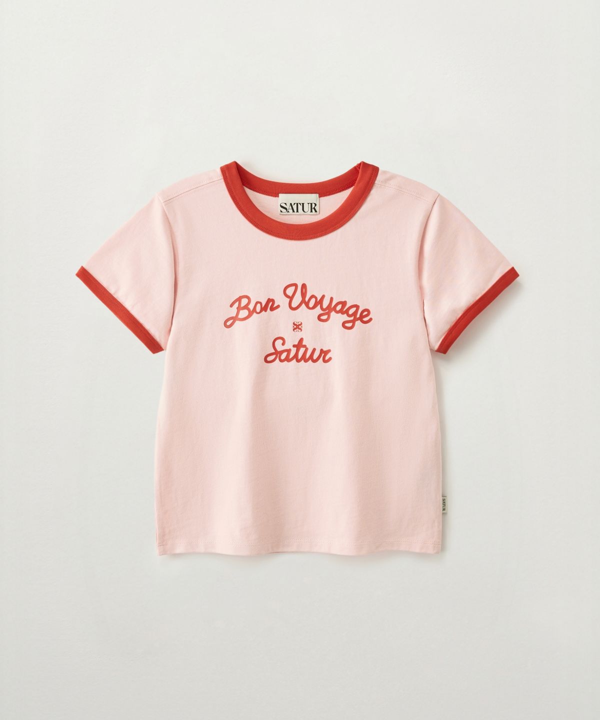 세터 키즈(SATUR KIDS) (K) 본 보야지 링거 반팔 티셔츠 핑크