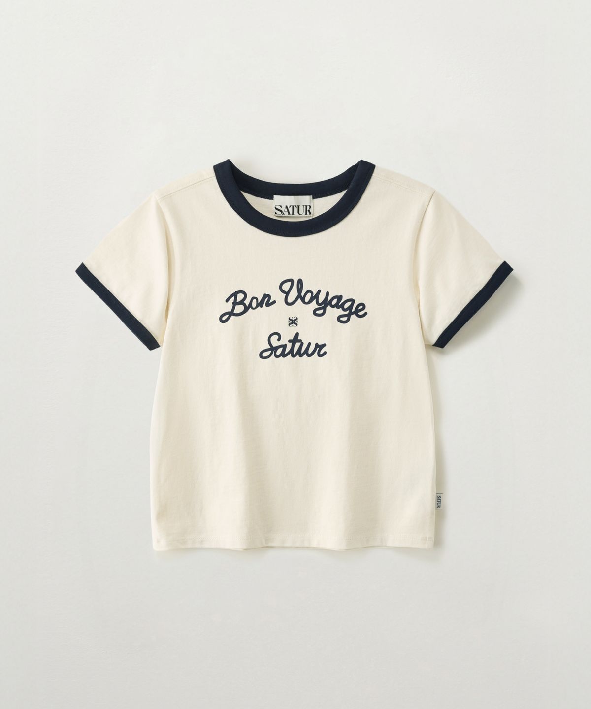 세터 키즈(SATUR KIDS) (K) 본 보야지 링거 반팔 티셔츠 크림