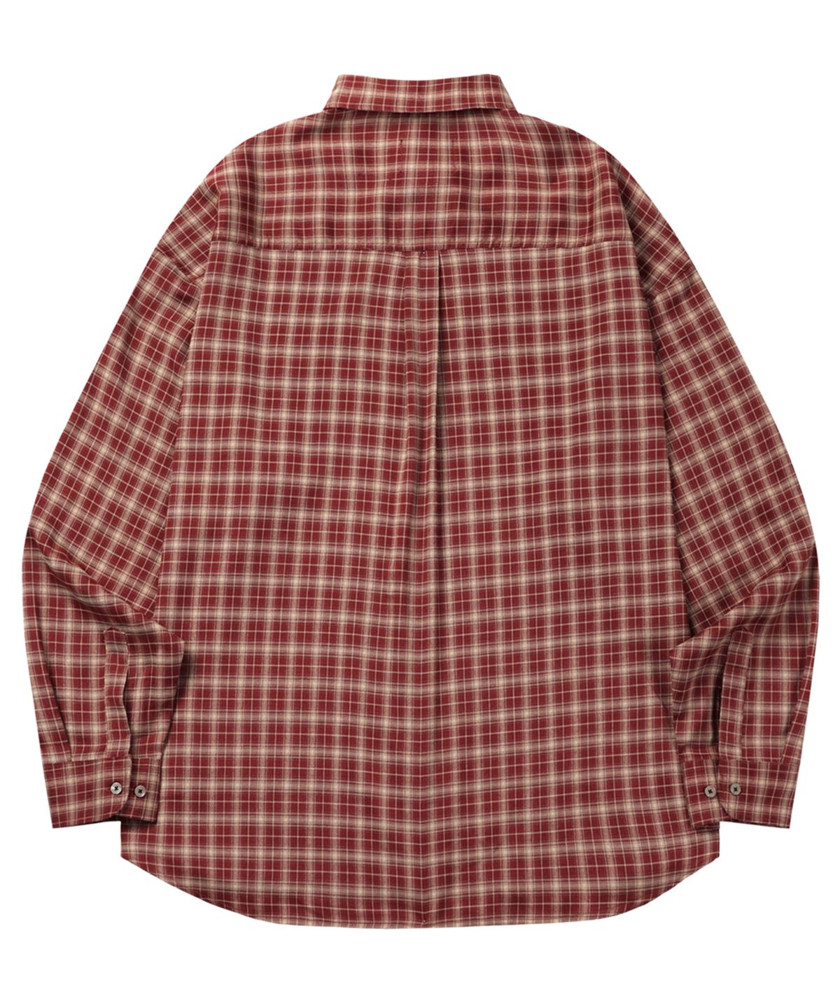 르렌느(LERENNE) Overfit Spray Check Shirt - Brick