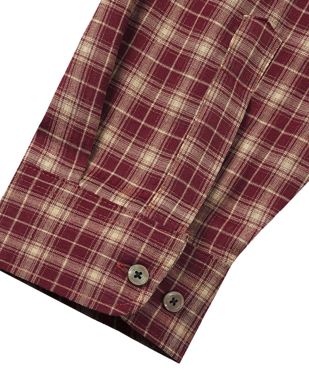 르렌느(LERENNE) Overfit Spray Check Shirt - Brick
