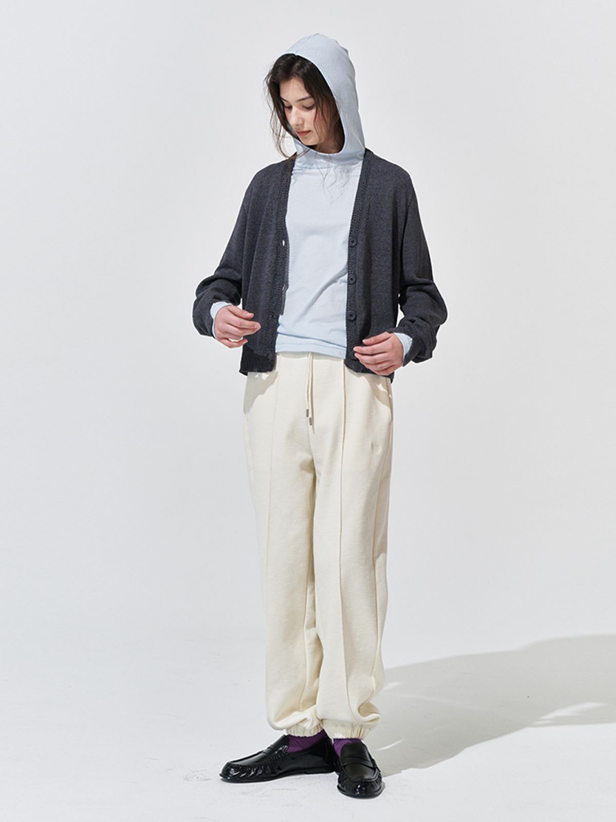 매기(MAGGIE) Wave Jogger Pants (Ivory)