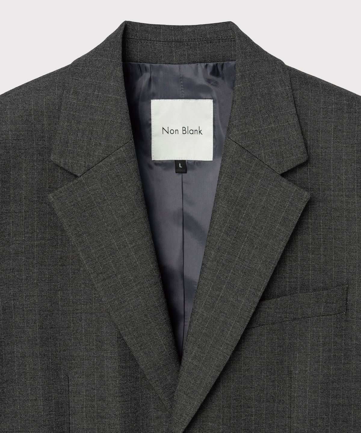 넌블랭크(NONBLANK) [넌블랭크XOJG][SAINT YEAR]루즈핏 자켓_GREY STRIPE