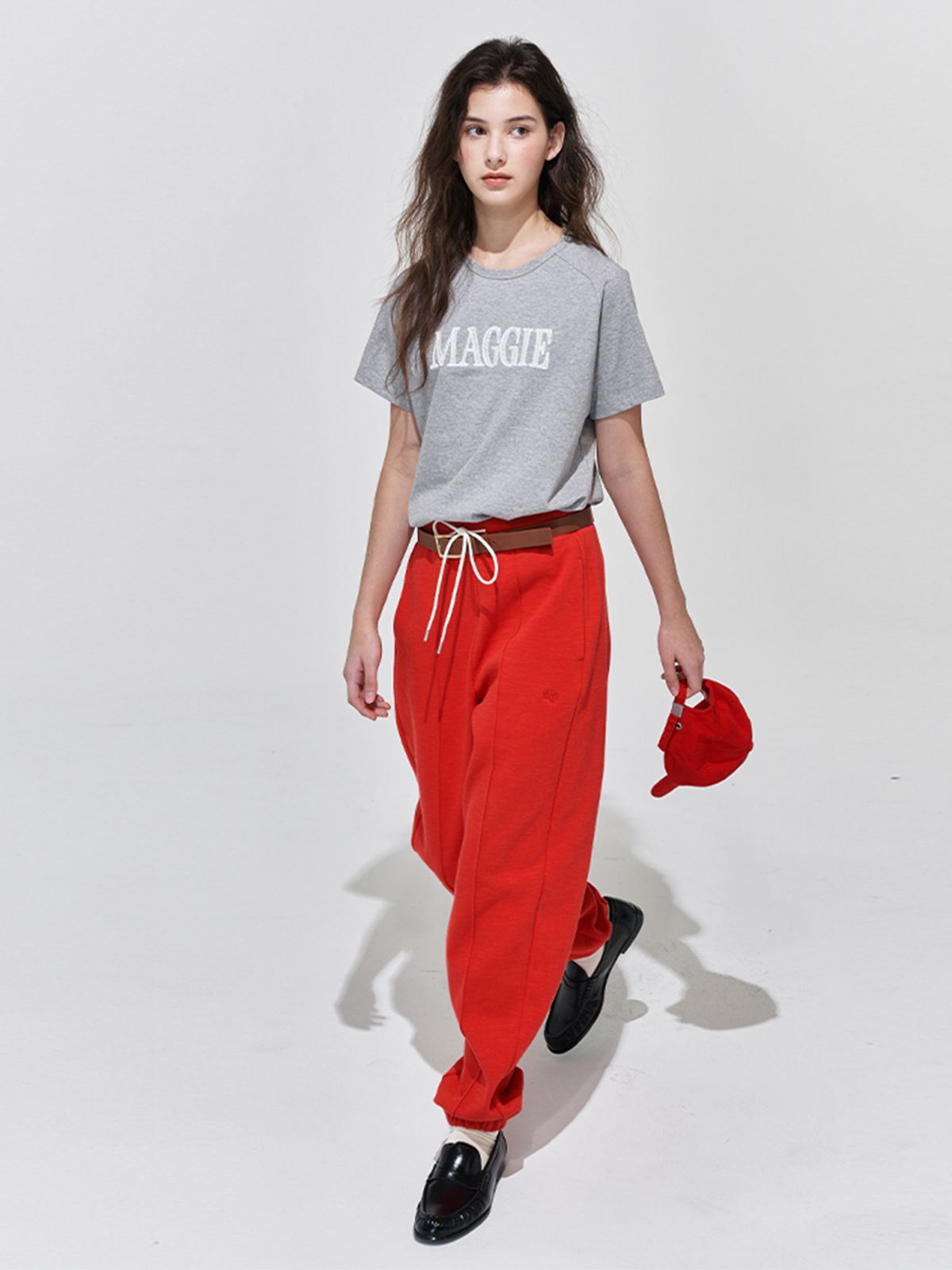 매기(MAGGIE) Wave Jogger Pants (Red)