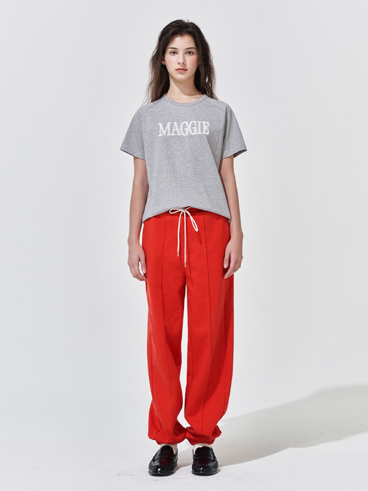 매기(MAGGIE) Wave Jogger Pants (Red)