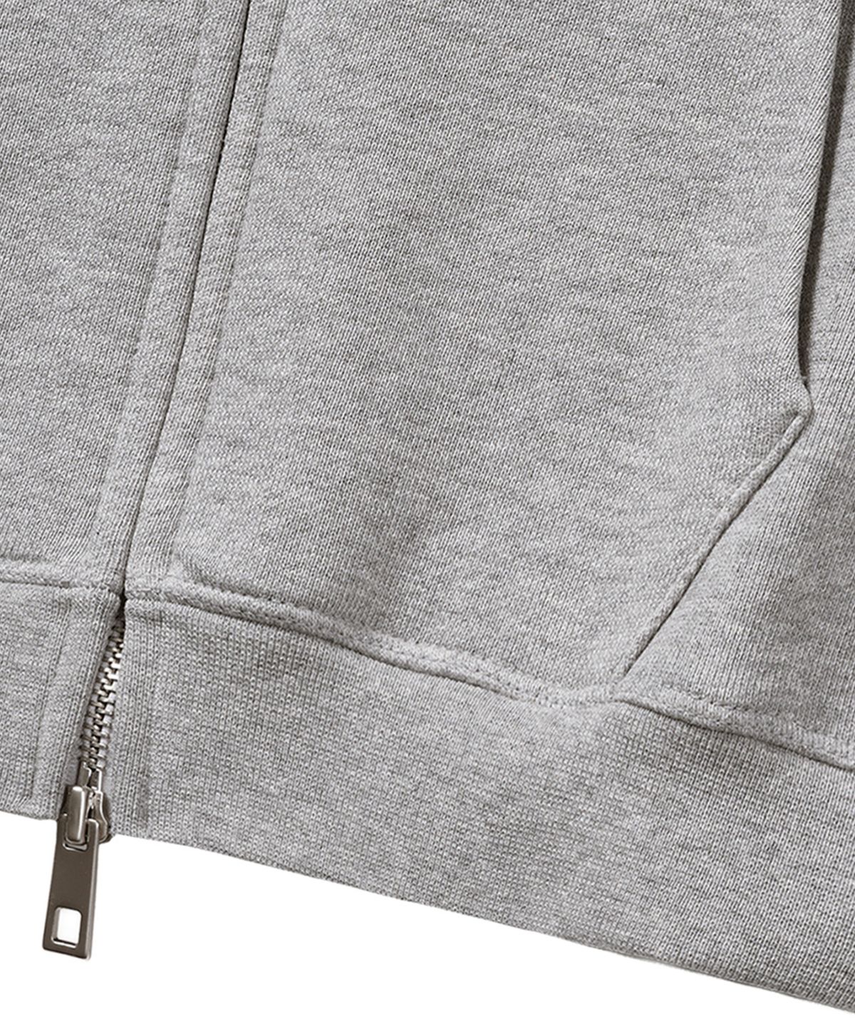 르렌느(LERENNE) Cross Crop Hood Zip-Up - Grey