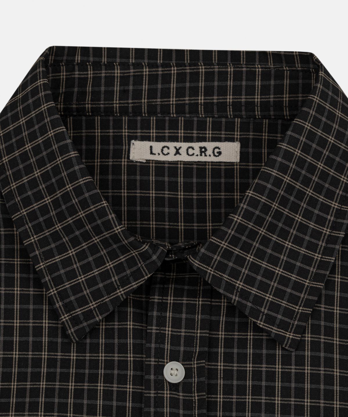 레테르코모(LETTERCOMO) 메이크 체크 셔츠 블랙