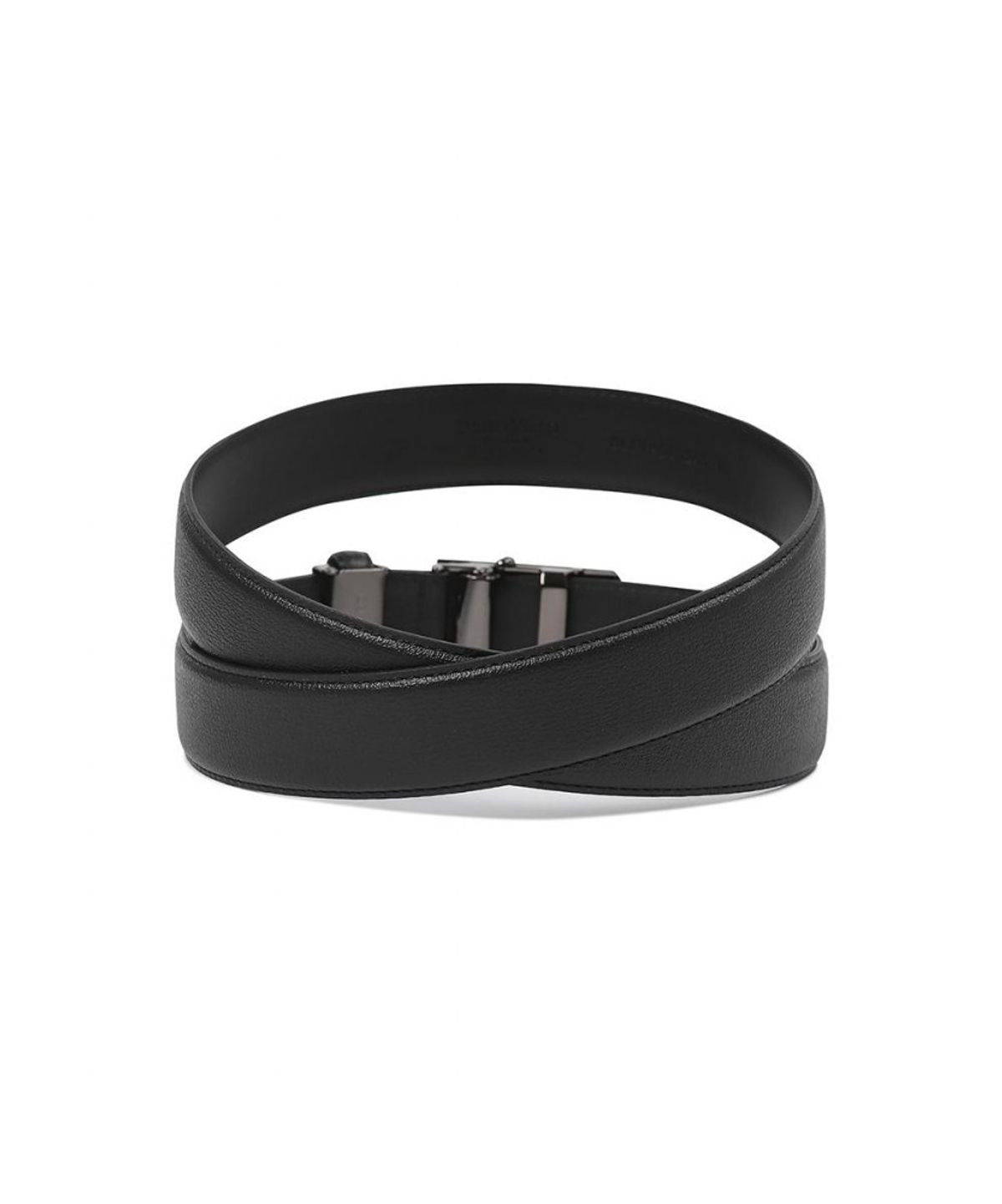 베노베로(BENOVERO) 더비엠보 소가죽 올메탈 흑사틴 자동벨트 BLACK_BLF1ACB1243K1
