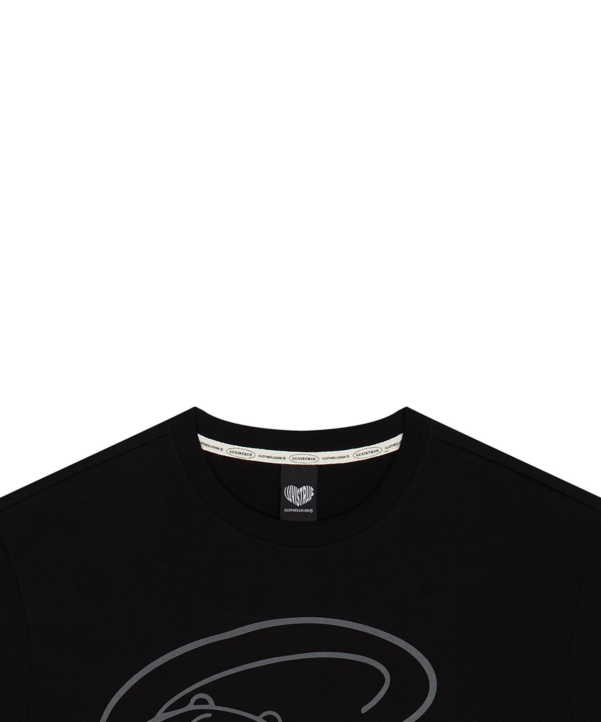 러브이즈트루(LUVISTRUE) LUVISTRUE X YENA OVERFIT TEE(BLACK)