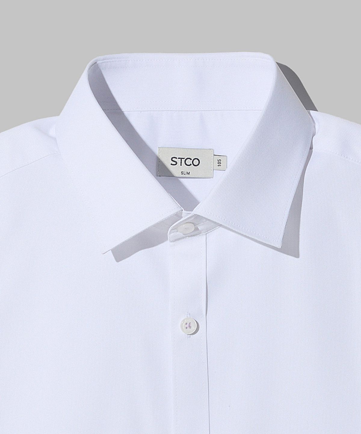 에스티코(STCO) 뽀송 쿨맥스 반팔 셔츠 화이트 (슬림핏)_SDSWB09SSW