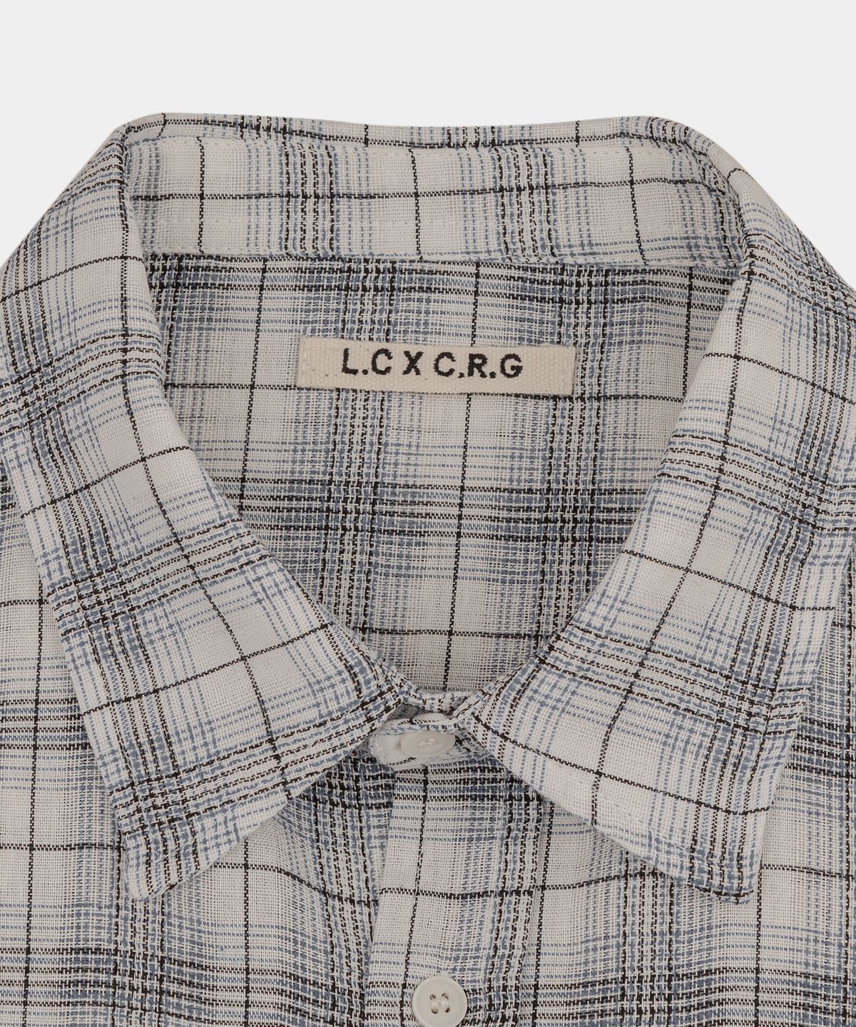 레테르코모(LETTERCOMO) 세인트 포터 체크 셔츠 아이보리