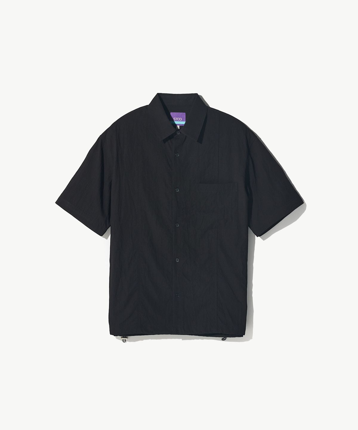 에스티코(STCO) DIEMS 플루이드 쿨&소프트 셔츠 블랙 (오버핏)_LDSWB61OSB