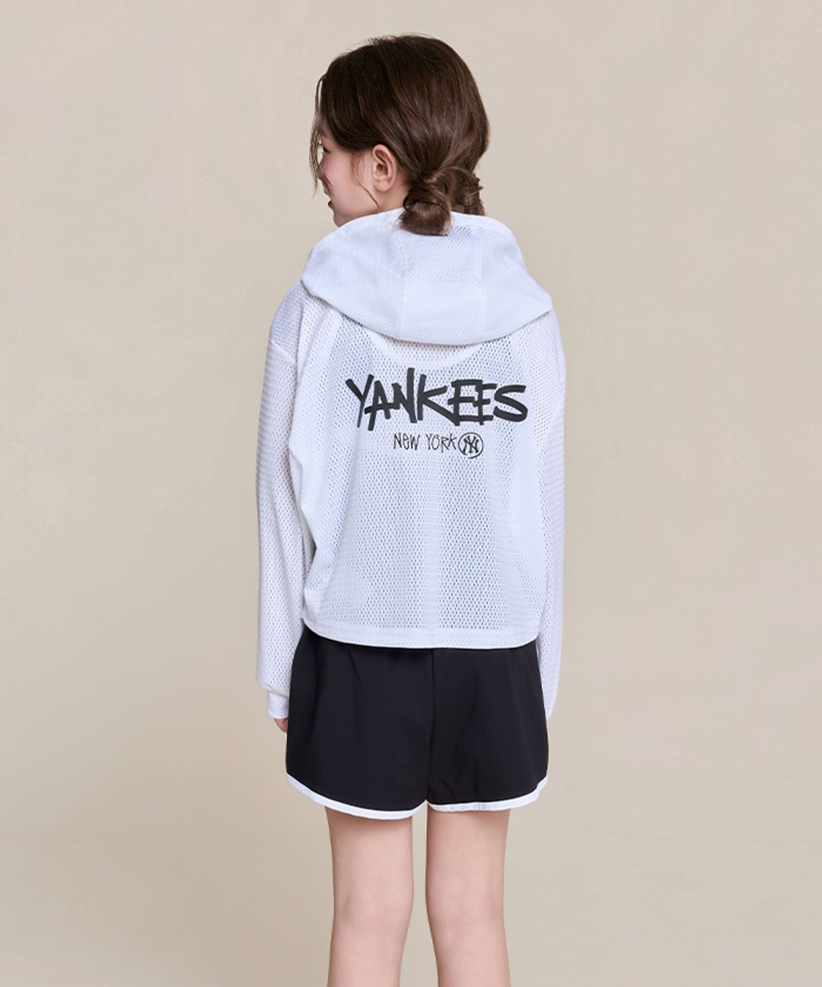 엠엘비 키즈(MLB KIDS) 걸즈 스트릿 메쉬 후드집업 3P 세트 NY (Black)