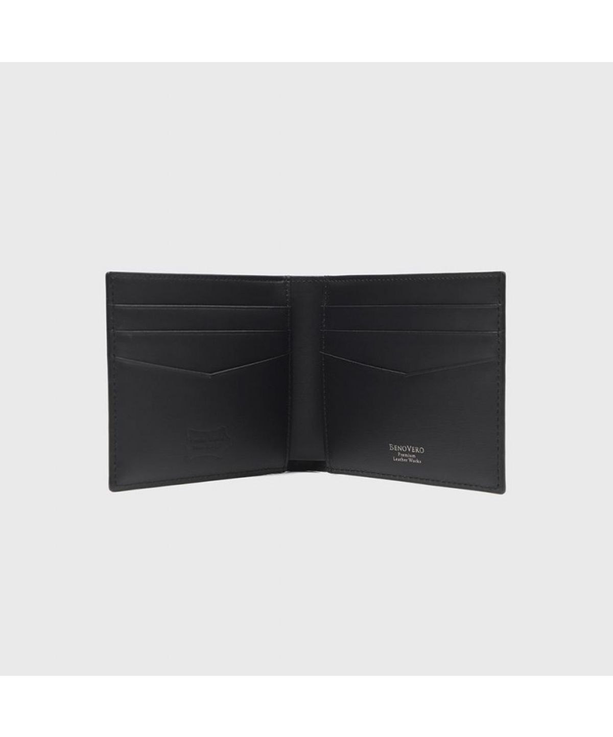 베노베로(BENOVERO) 울트라카프 송아지가죽 반지갑 Black_BKF1ACP2271K1