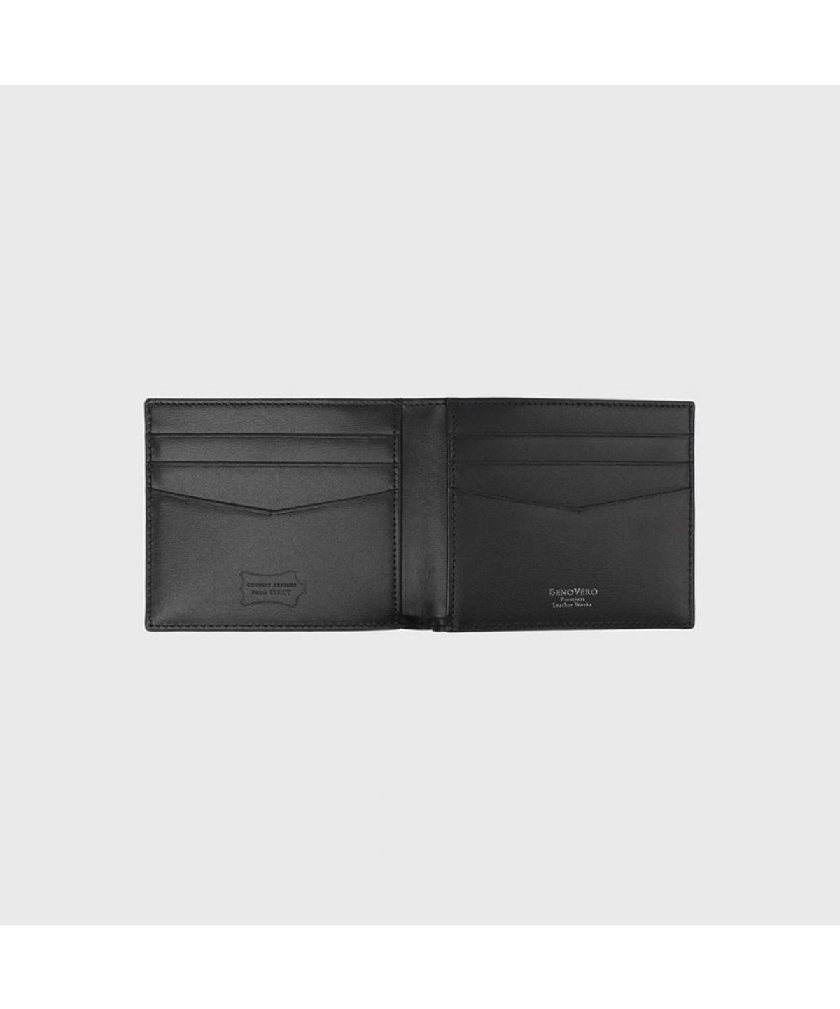 베노베로(BENOVERO) 울트라카프 송아지가죽 반지갑 Black_BKF1ACP2271K1
