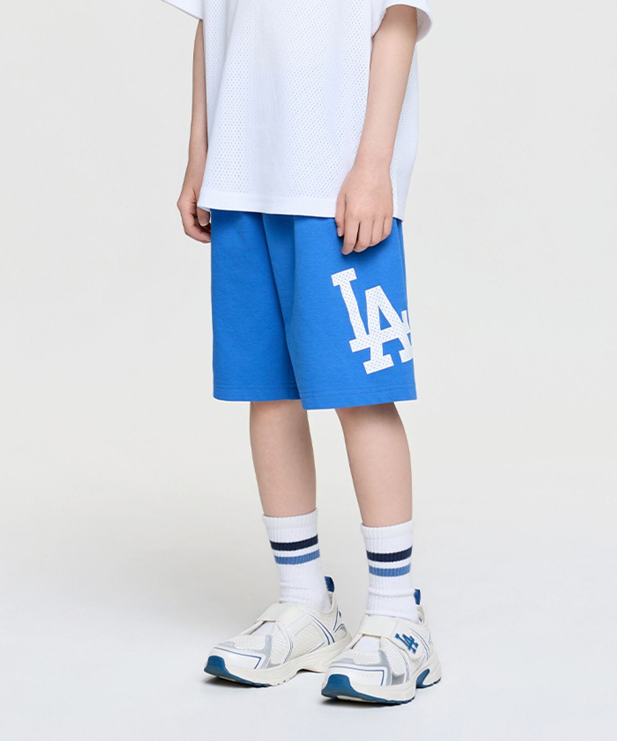 엠엘비 키즈(MLB KIDS) 바시티 빅로고 반바지 LA (Cobalt Blue)