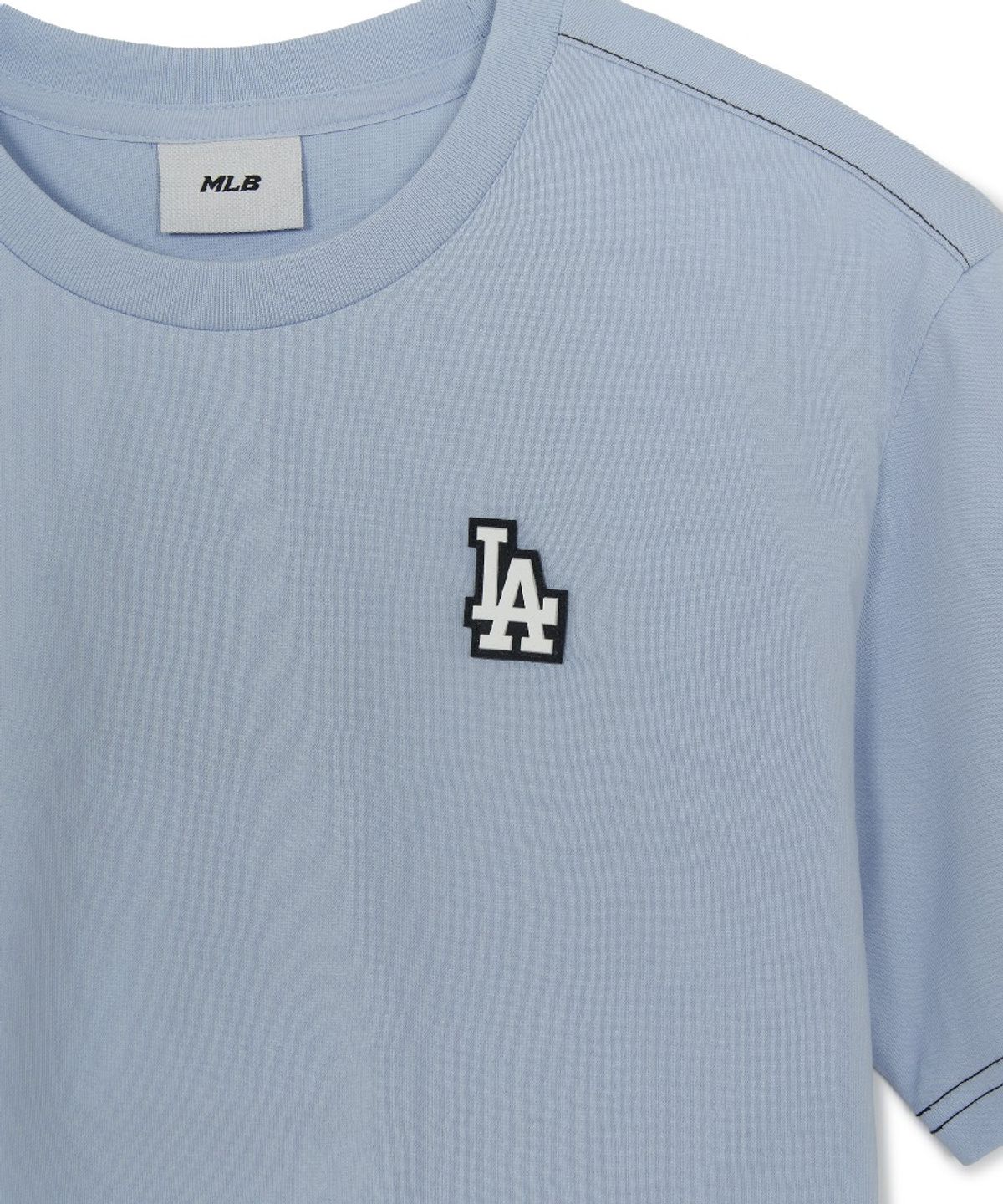 엠엘비 키즈(MLB KIDS) 아웃도어 베이직 7부 팬츠 티셔츠세트 LA (Mg. Sky Blue)