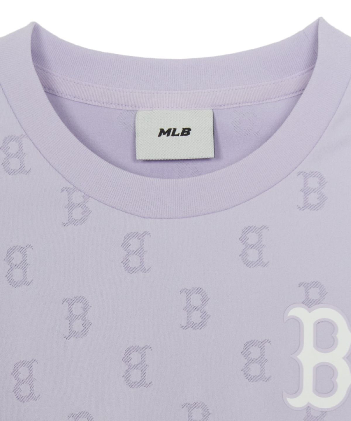엠엘비 키즈(MLB KIDS) 스포티브 모노그램 자가드 티셔츠 BOS (Lavender)
