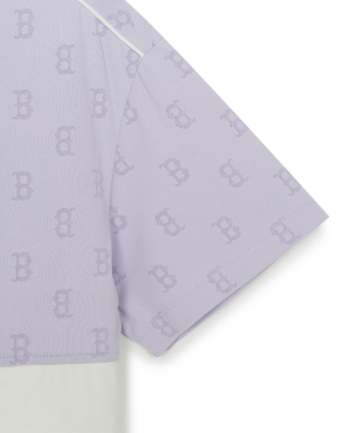 엠엘비 키즈(MLB KIDS) 스포티브 모노그램 자가드 티셔츠 BOS (Lavender)