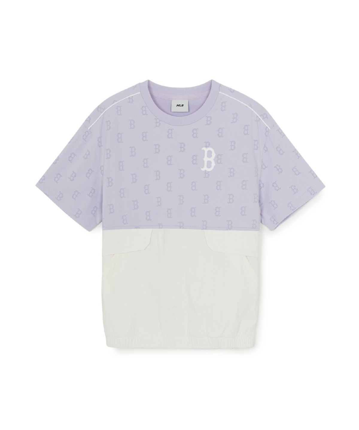 엠엘비 키즈(MLB KIDS) 스포티브 모노그램 자가드 티셔츠 BOS (Lavender)