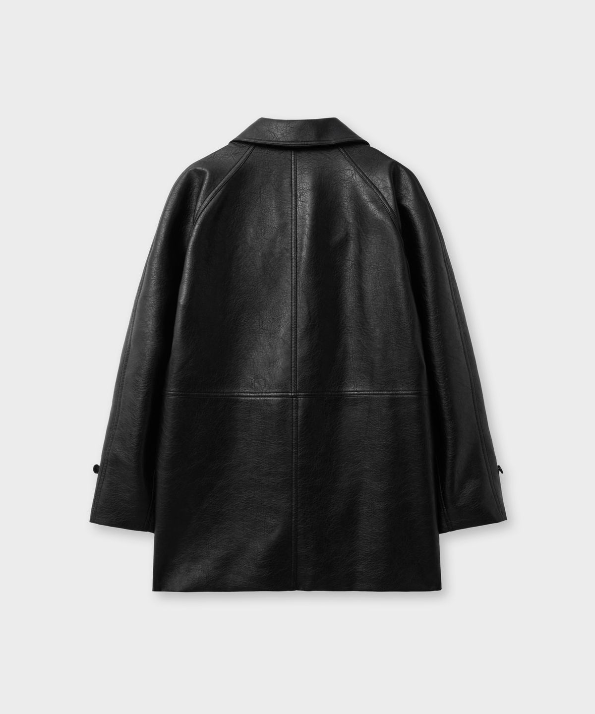 아르카익(ARCHAIC) faux leather half coat_black