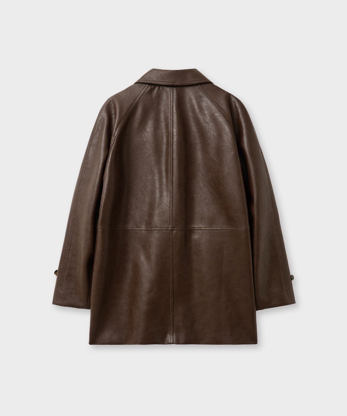 아르카익(ARCHAIC) faux leather half coat_brown