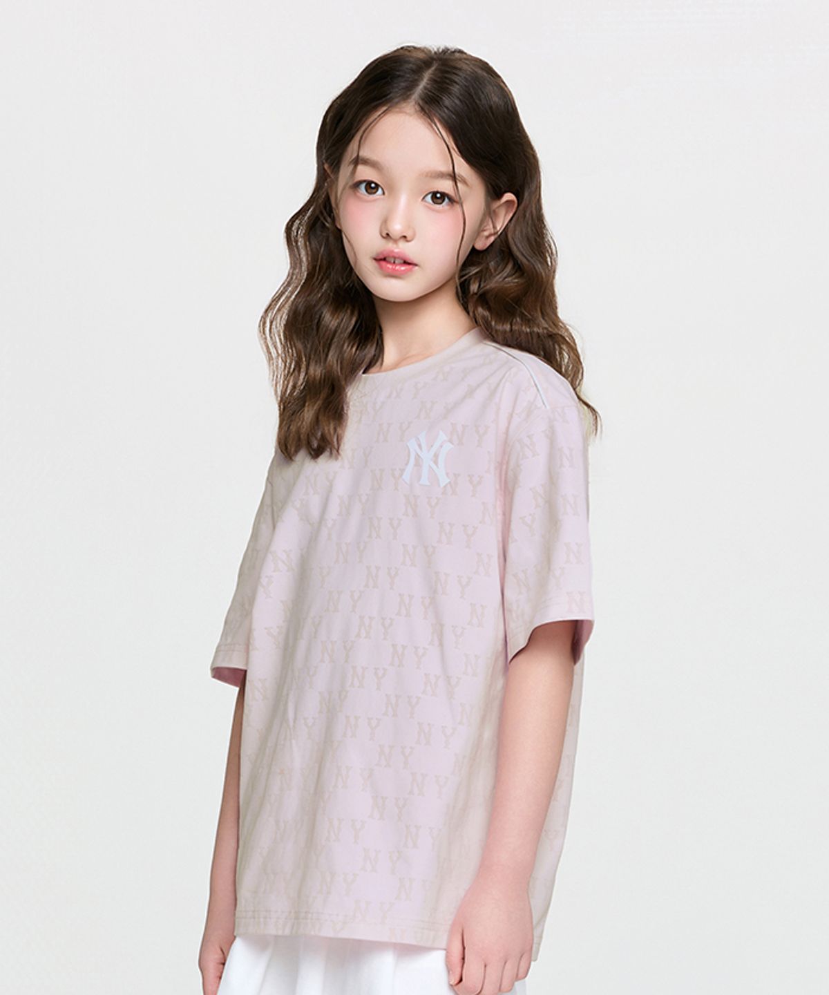 엠엘비 키즈(MLB KIDS) 스포티브 모노그램 티셔츠 NY (L.Pink)