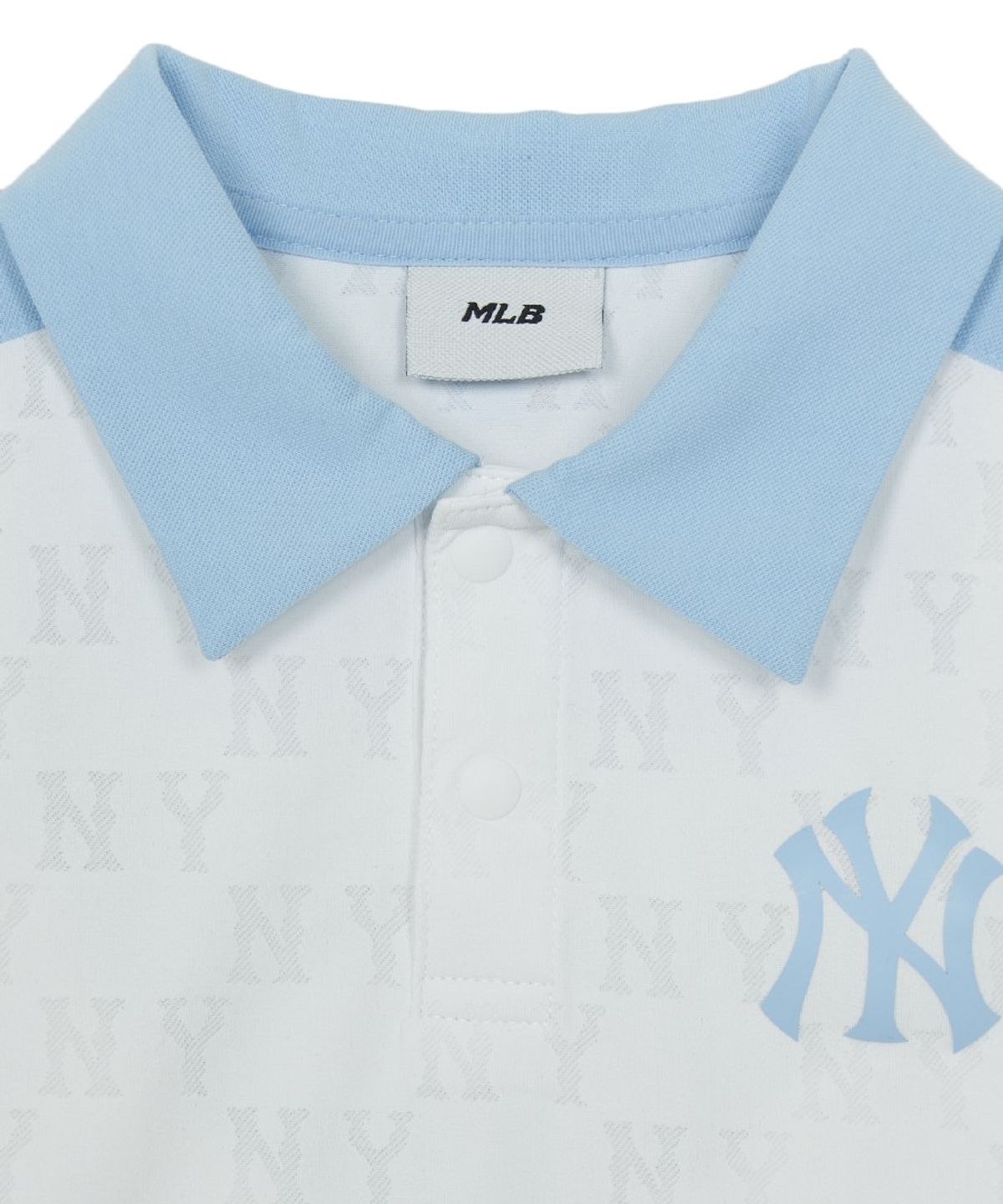 엠엘비 키즈(MLB KIDS) 모노그램 카라 티셔츠 NY (White)