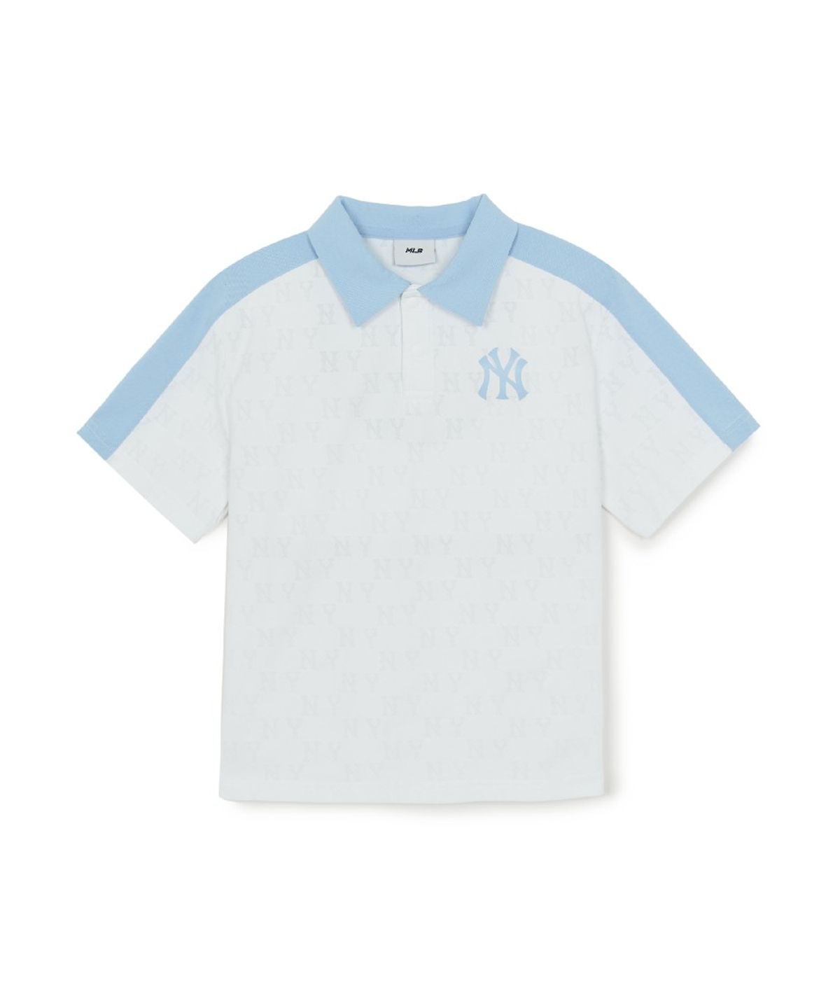 엠엘비 키즈(MLB KIDS) 모노그램 카라 티셔츠 NY (White)