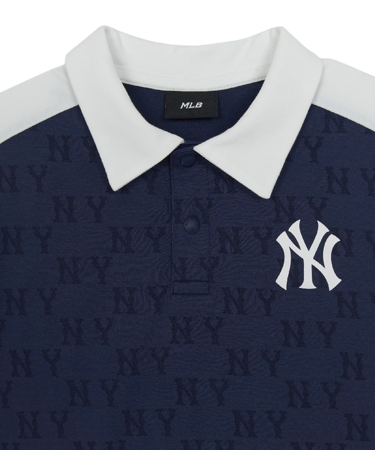 엠엘비 키즈(MLB KIDS) 모노그램 카라 티셔츠 NY (D.Navy)