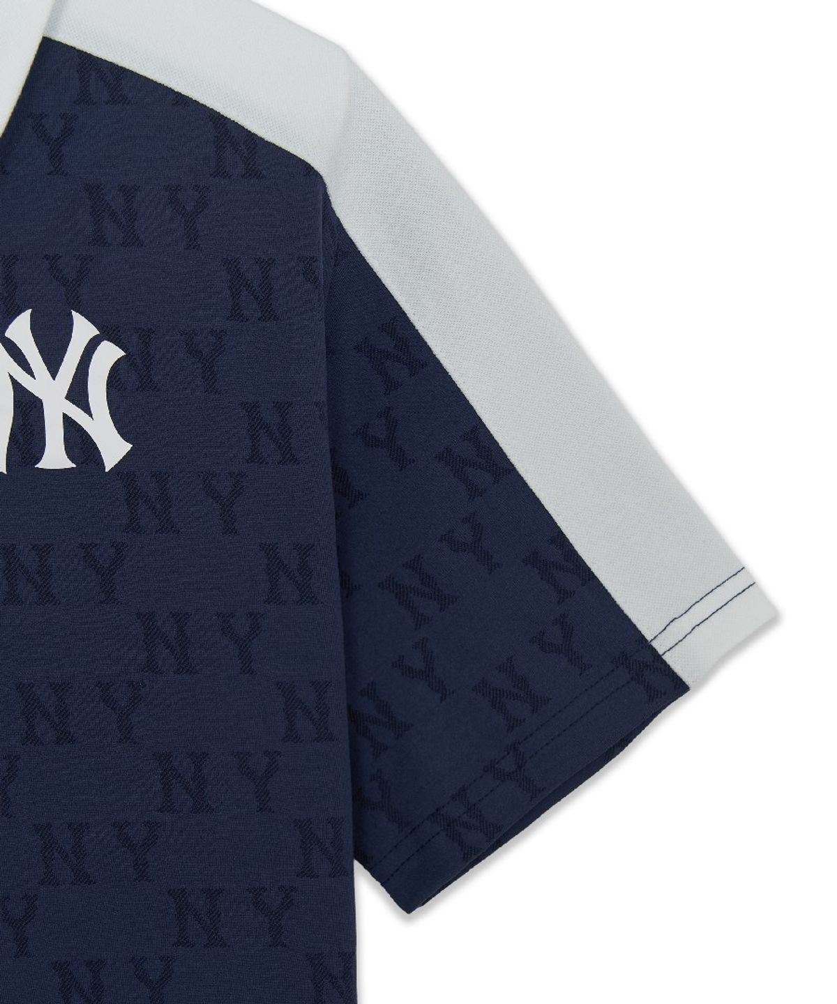 엠엘비 키즈(MLB KIDS) 모노그램 카라 티셔츠 NY (D.Navy)