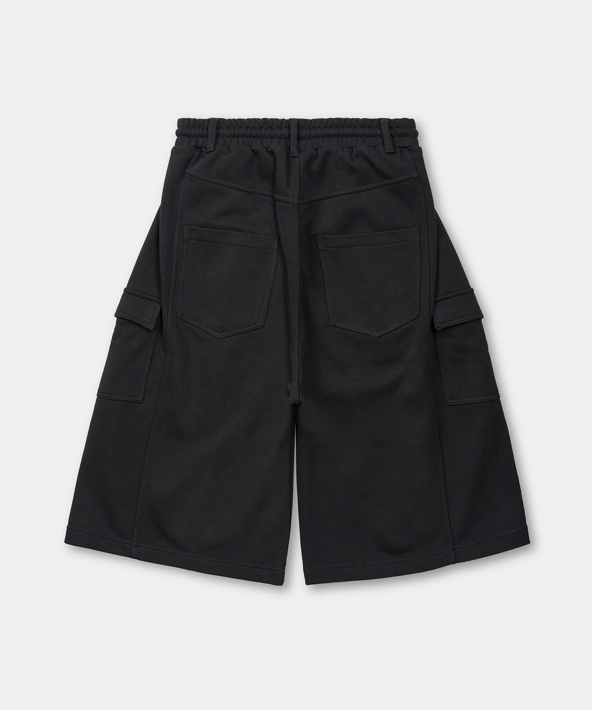엑스컨테이너(EXCONTAINER) 카고 버뮤다 스웻 팬츠 (BLACK)