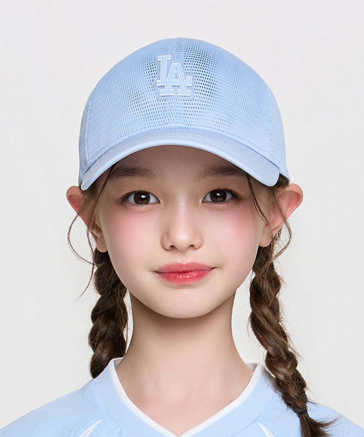 엠엘비 키즈(MLB KIDS) 올 메쉬 볼캡 LA (Sky blue)