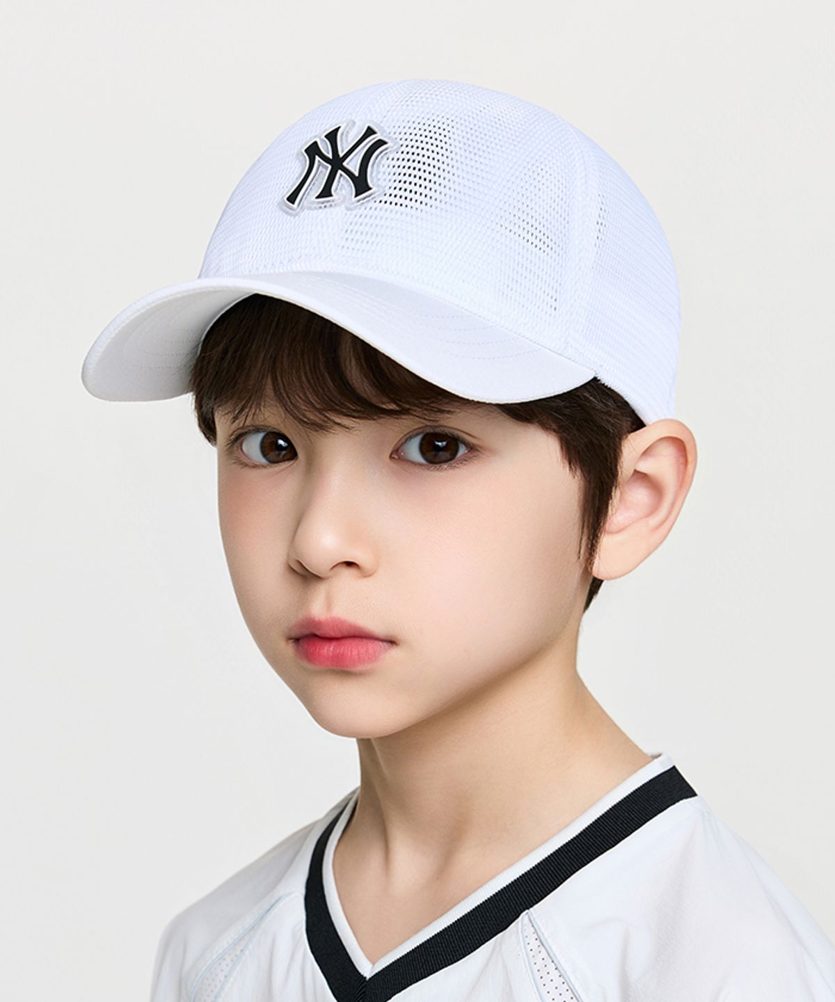 엠엘비 키즈(MLB KIDS) 올 메쉬 볼캡 NY (White)