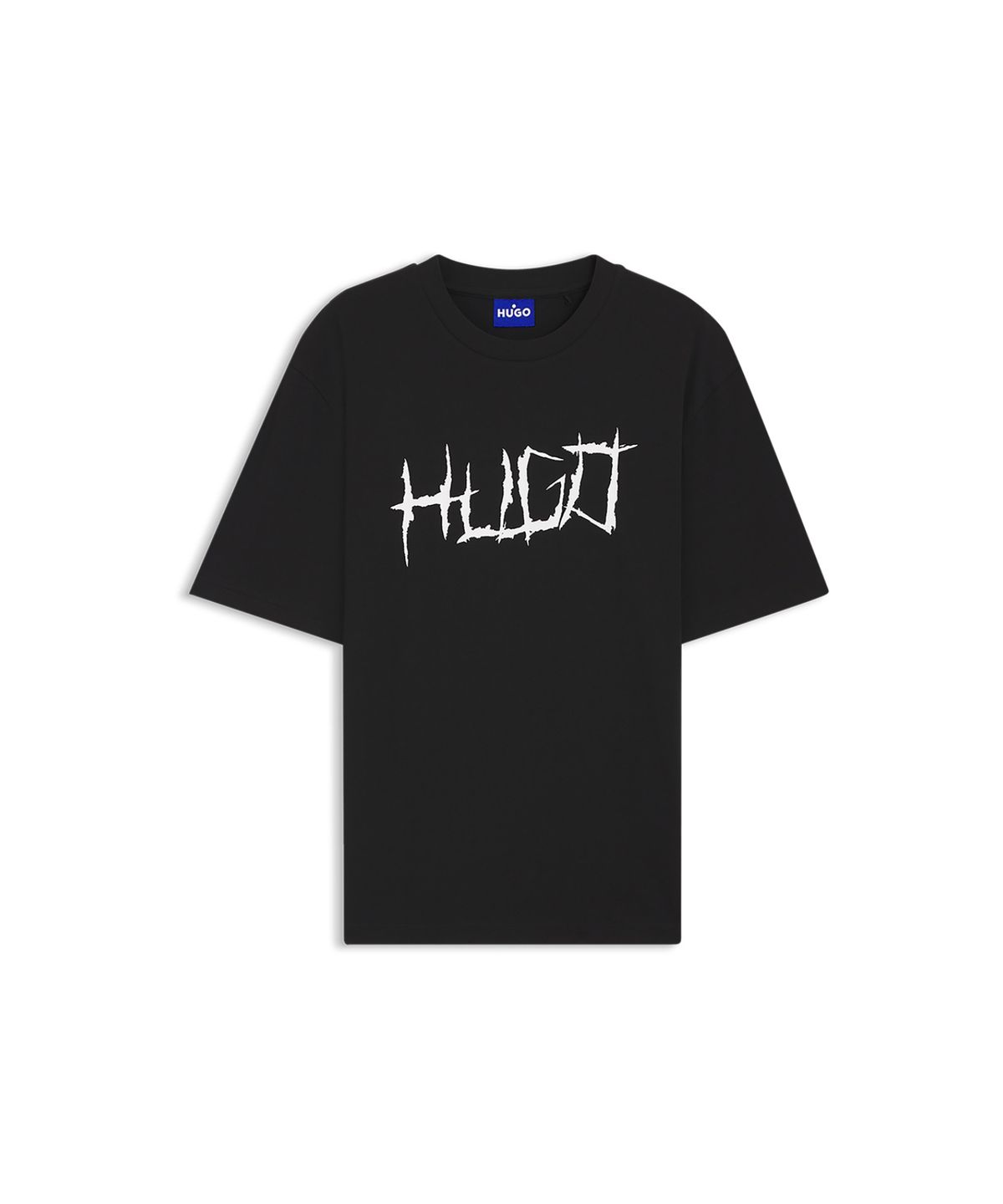 휴고(HUGO) 로고 아트워크 코튼 반팔 티셔츠 50554350_001
