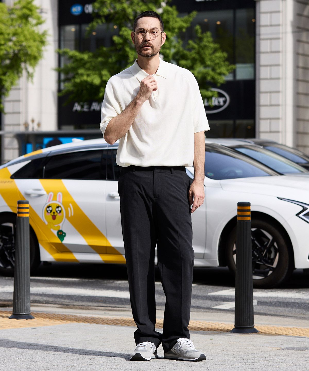 에스티코(STCO) CODIGALLERY 강연소재 라글란 반팔 니트 아이보리_CKTVB01NSI