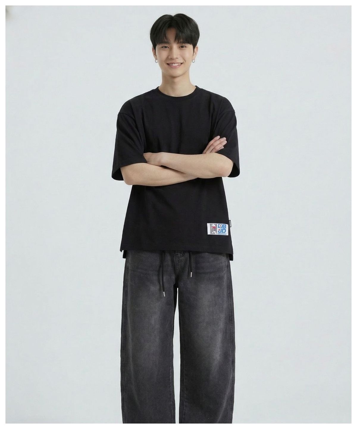 더블제이디(DOUBLE JD) 태극기 레이어드 반팔 티셔츠