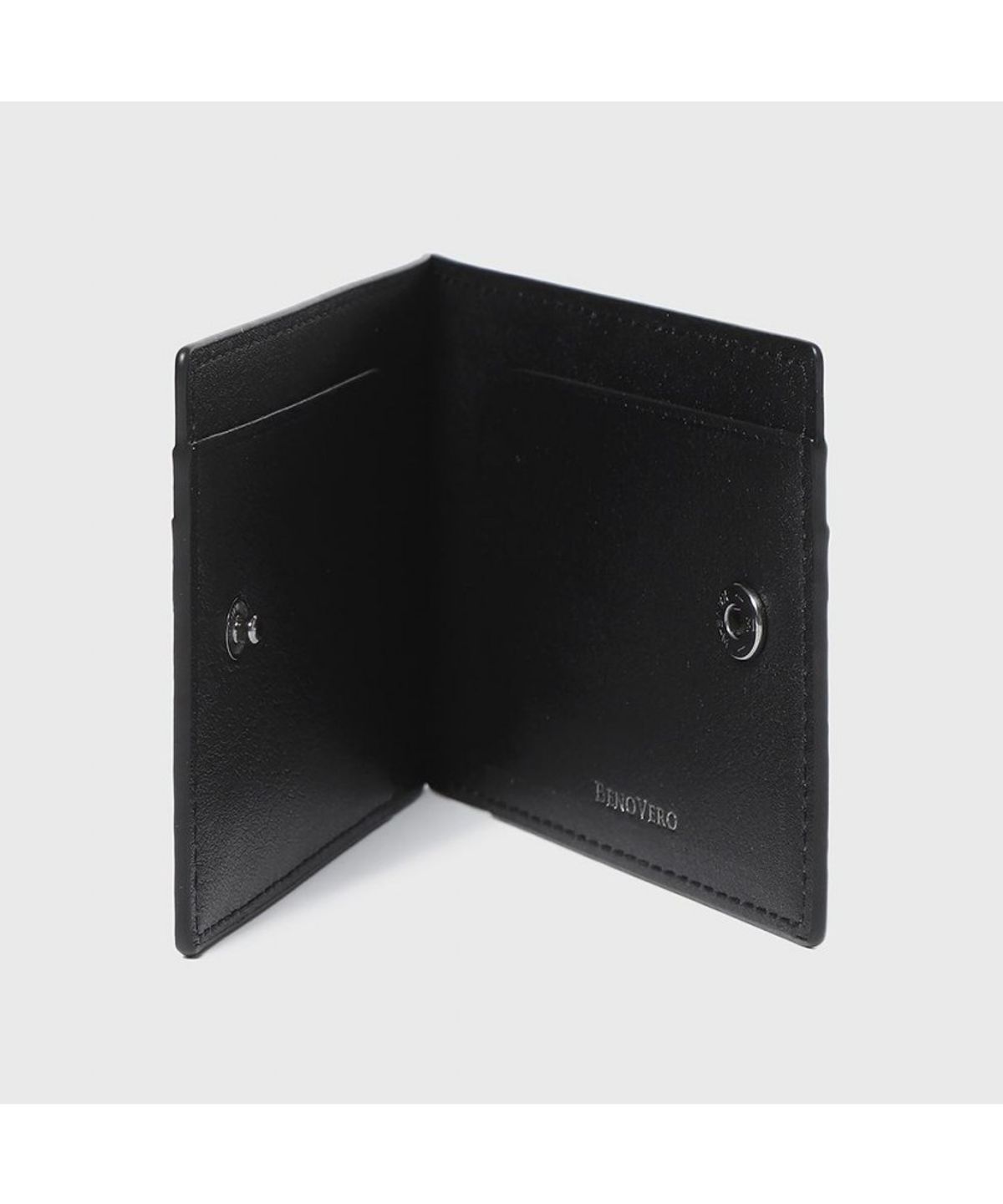 베노베로(BENOVERO) 알렉스 소프트 엠보 소가죽 카드지갑 블랙_BKF1ACP5201K1