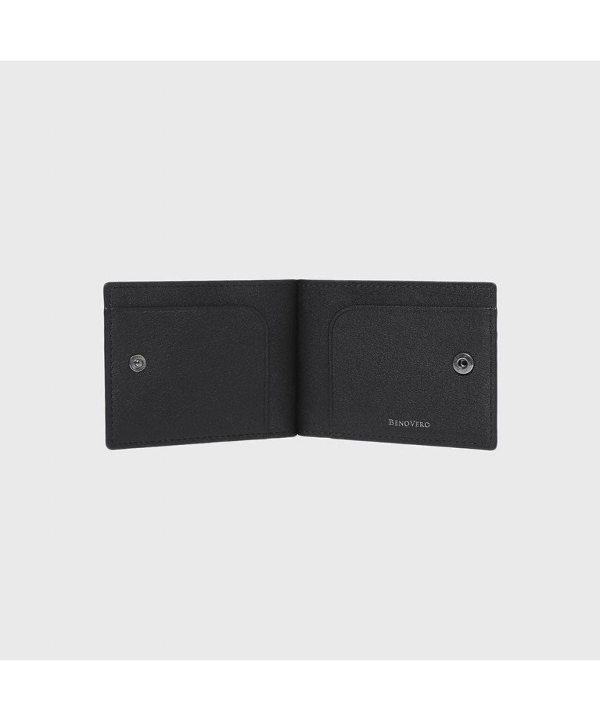 베노베로(BENOVERO) 알렉스 소프트 엠보 소가죽 카드지갑 블랙_BKF1ACP5201K1