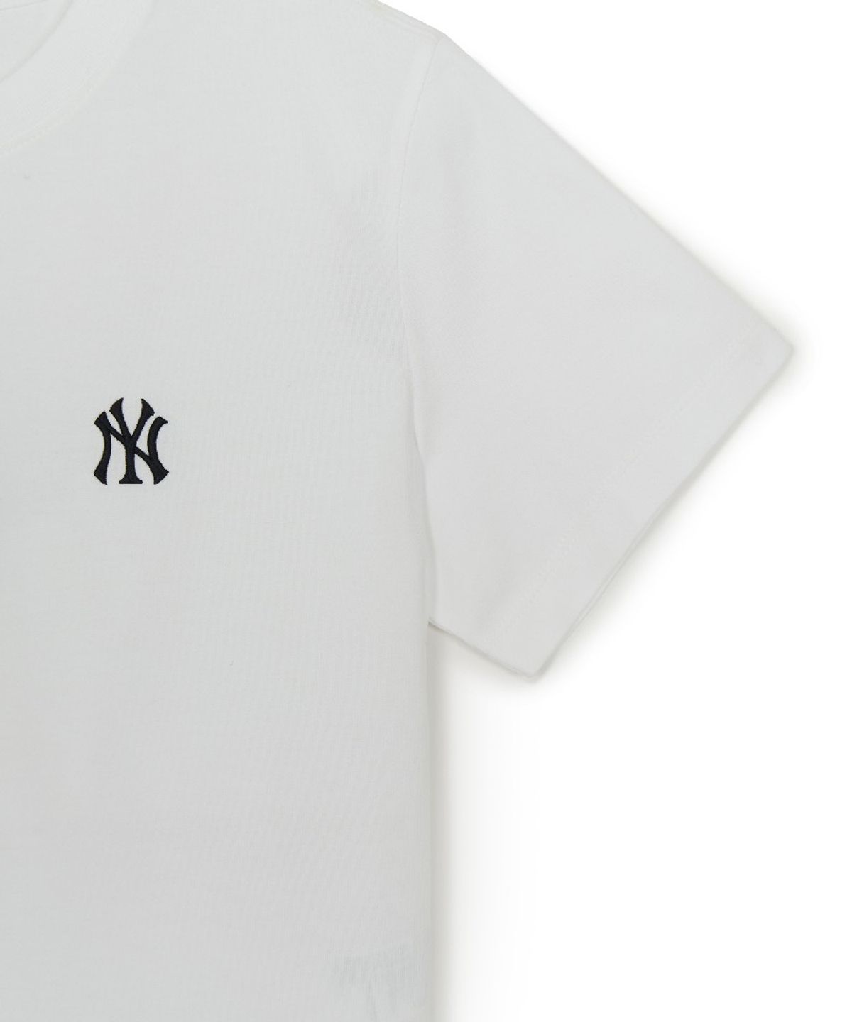 엠엘비(MLB) 여성 베이직 크롭 컴포터블핏 반팔티셔츠 NY (White)