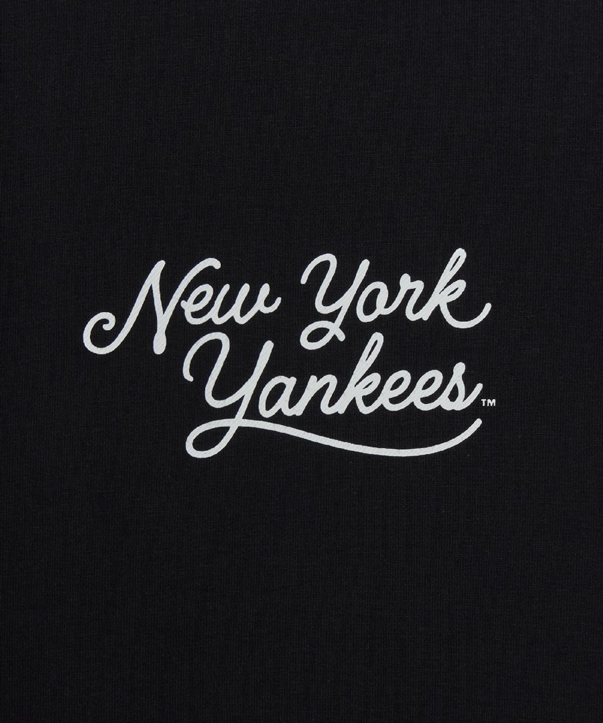 엠엘비(MLB) 여성 스포티브 트랙 크롭 반팔 티셔츠 NY (Black)