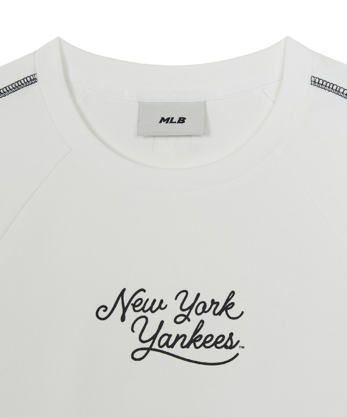 엠엘비(MLB) 여성 스포티브 트랙 크롭 반팔 티셔츠 NY (White)