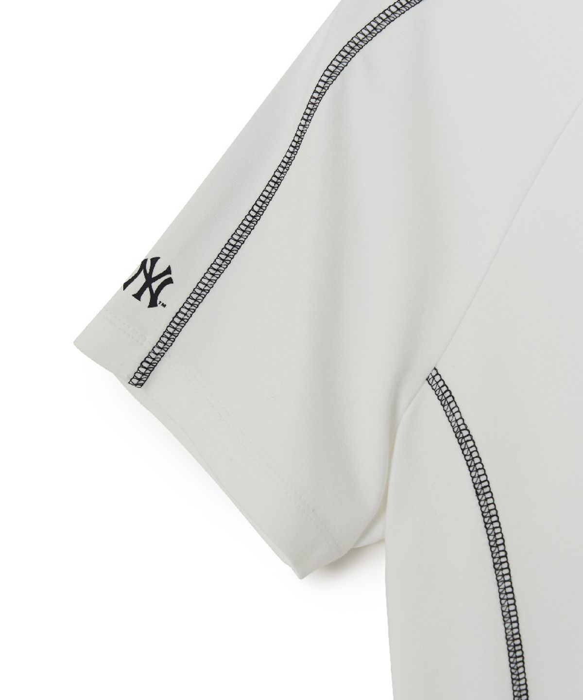 엠엘비(MLB) 여성 스포티브 트랙 크롭 반팔 티셔츠 NY (White)