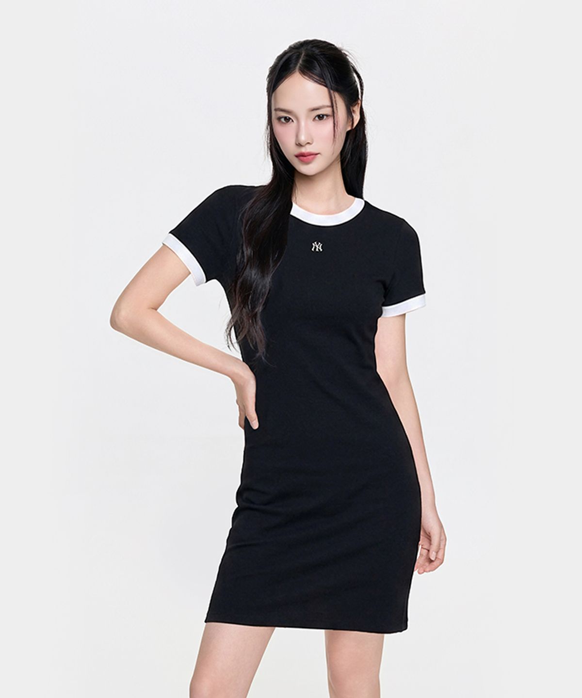 엠엘비(MLB) 여성 베이직 링거 원피스 NY (Black)