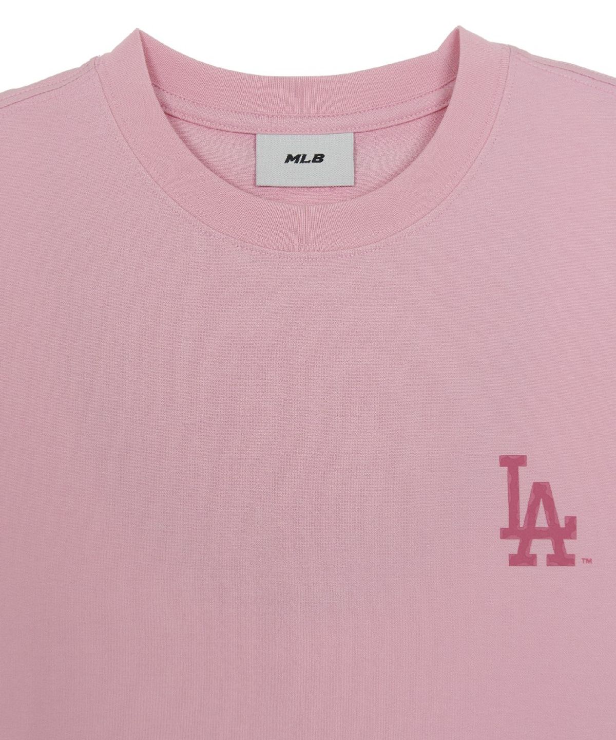 엠엘비(MLB) 빈티지 스포티브 컬시브 그래픽 반팔 티셔츠 LA (Mg.Pink)