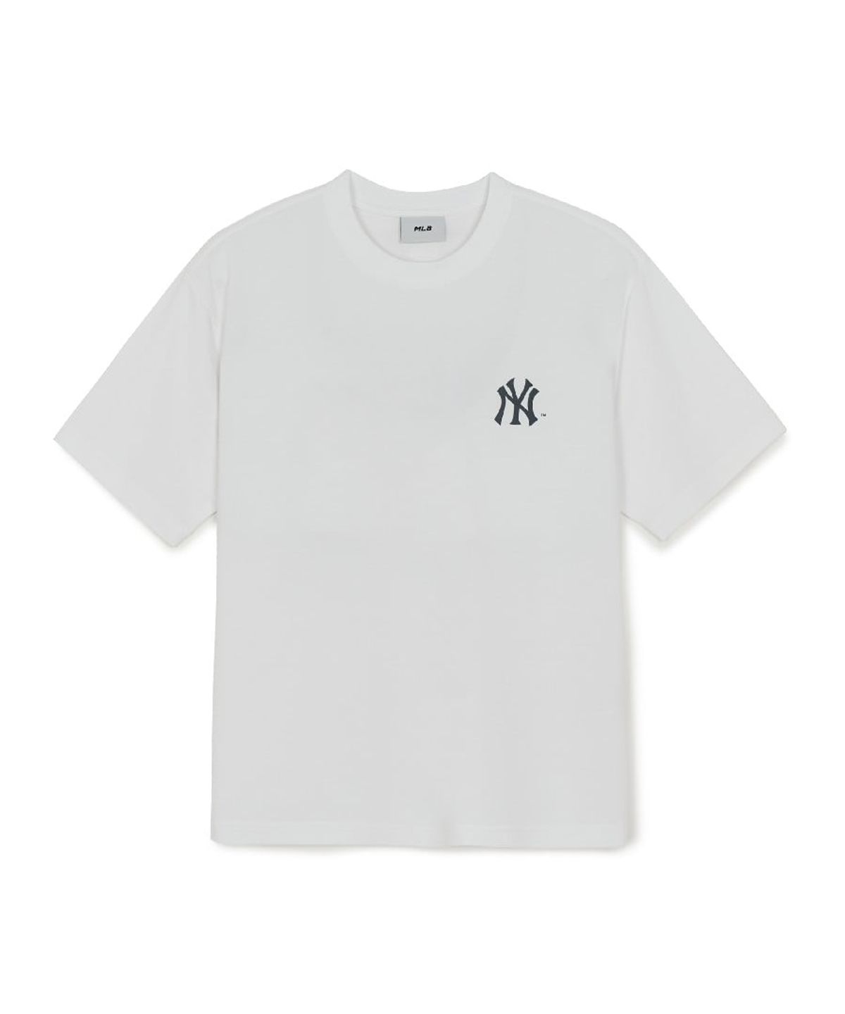 엠엘비(MLB) 빈티지 스포티브 컬시브 그래픽 반팔 티셔츠 NY (White)
