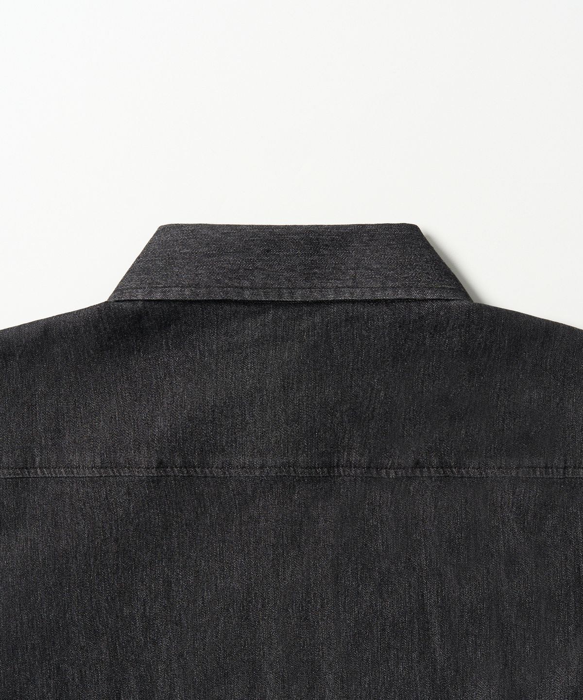 엑스컨테이너(EXCONTAINER) 로우 페이드 하프 데님 셔츠 (WASHED BLACK)