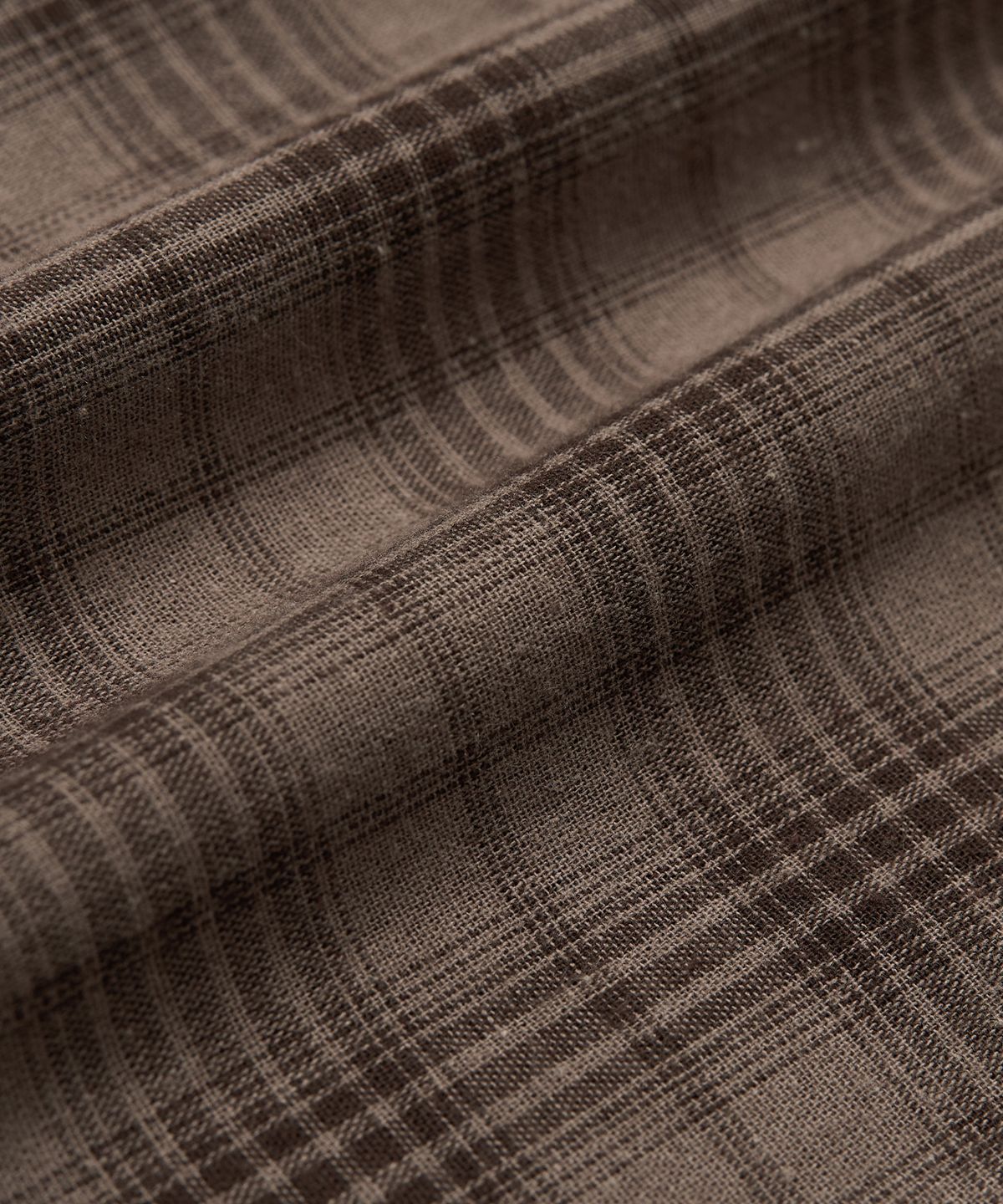 엑스컨테이너(EXCONTAINER) 빈티지 체크 크롭 셔츠 (BROWN)