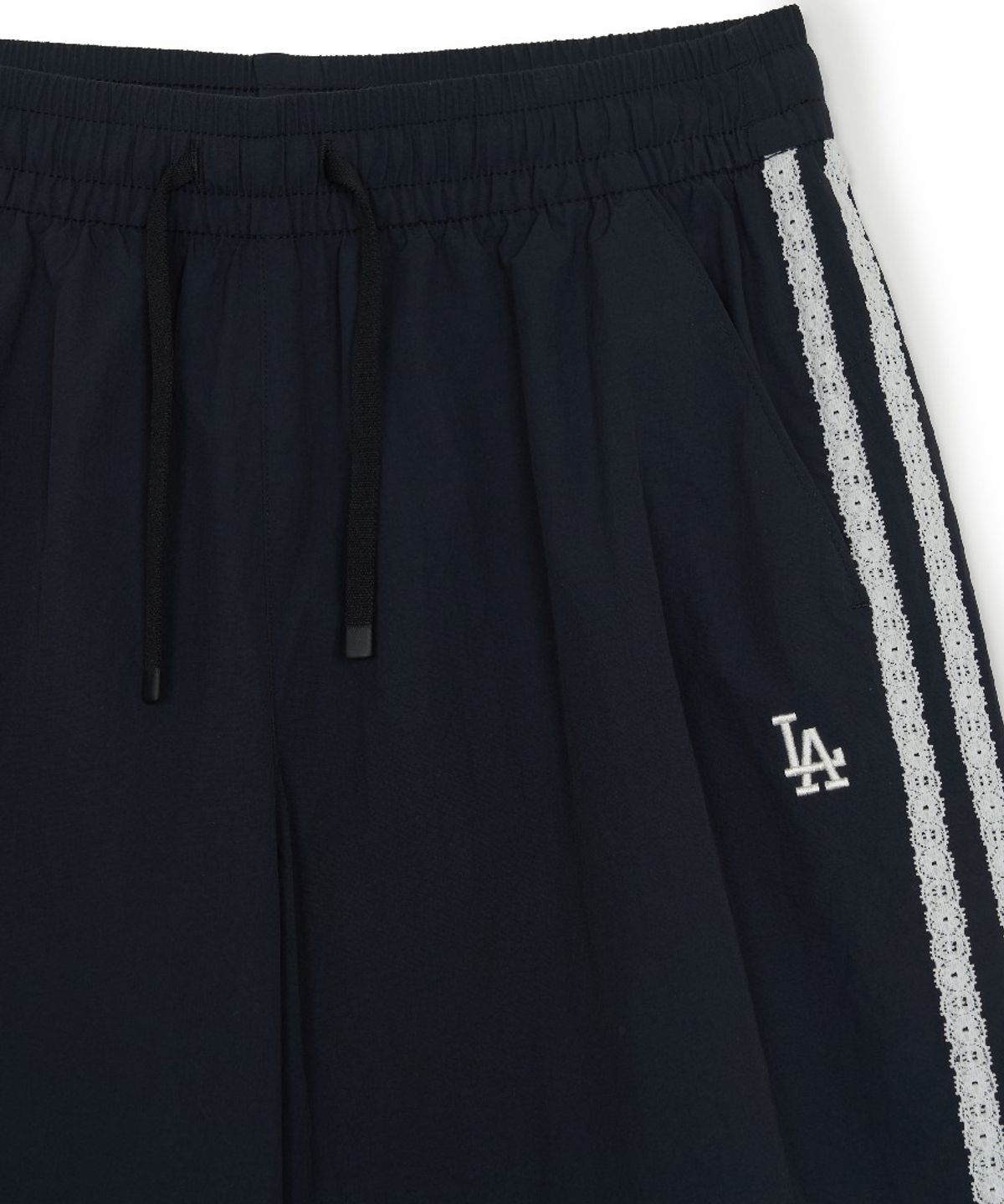 엠엘비(MLB) 여성 바시티 레이스 트랙 와이드 팬츠 LA (Black)
